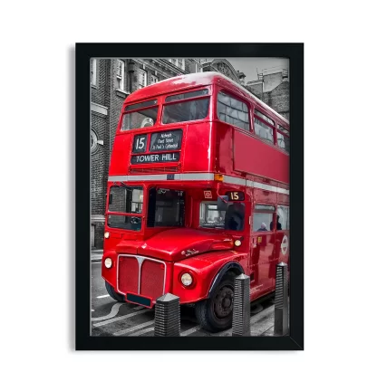 Quadro Decorativo Londres Ônibus Vermelho - SKU: 125p