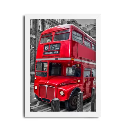 Quadro Decorativo Londres Ônibus Vermelho - SKU: 125p