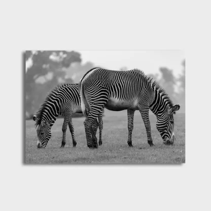 Quadro Decorativo Savana Zebras - SKU: 146pb