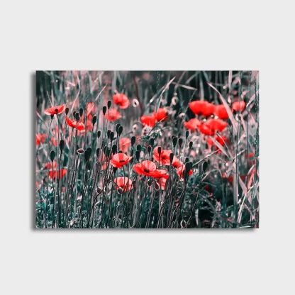 Quadro Decorativo Floral Flores Vermelhas - SKU: 196pb