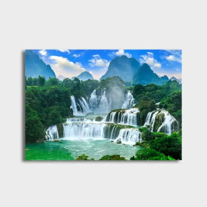 Quadro Decorativo Natureza Paisagem Cachoeira - SKU: 224g18-3