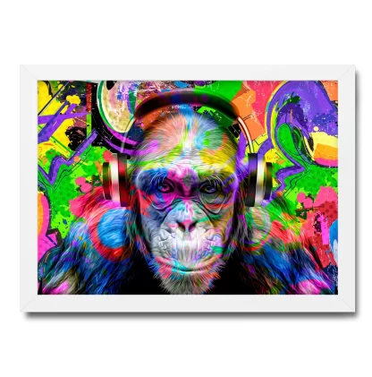 Quadro decorativo Macaco Pop Art - Arte Street SKU: 249as