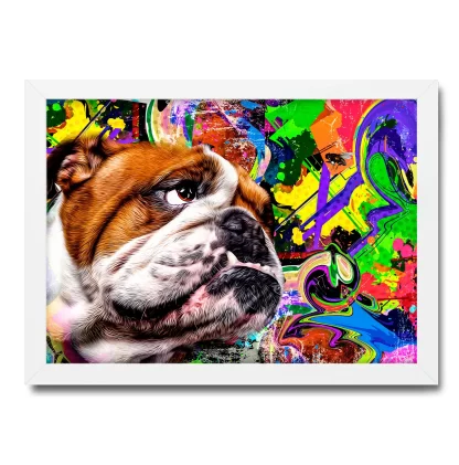 Quadro decorativo Cachorro Bulldog Pop Art - Arte Street SKU: 250as
