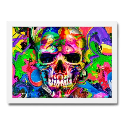 Quadro decorativo Skull Pop Art - Arte Street SKU: 252as
