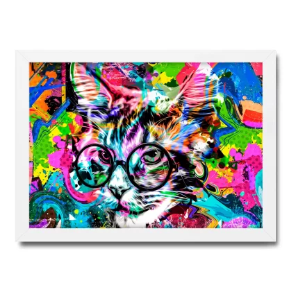 Quadro decorativo Gato Pop Art - Arte Street SKU: 272as