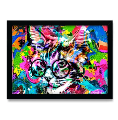 Quadro decorativo Gato Pop Art - Arte Street SKU: 272as