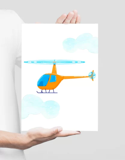 Quadro Decorativo Infantil Helicóptero SKU: 4575g2