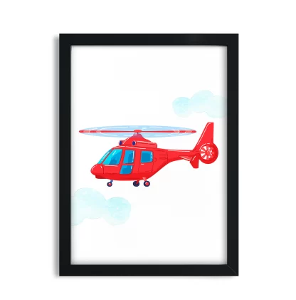 Quadro Decorativo Infantil Helicóptero SKU: 4575g9