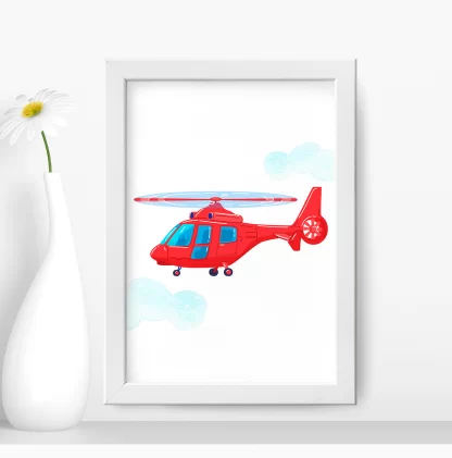 Quadro Decorativo Infantil Helicóptero SKU: 4575g9