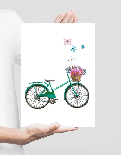 Quadro Decorativo Bicicleta e Flores SKU: 4598g1