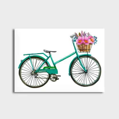 Quadro Decorativo Bicicleta e Flores SKU: 4598g2