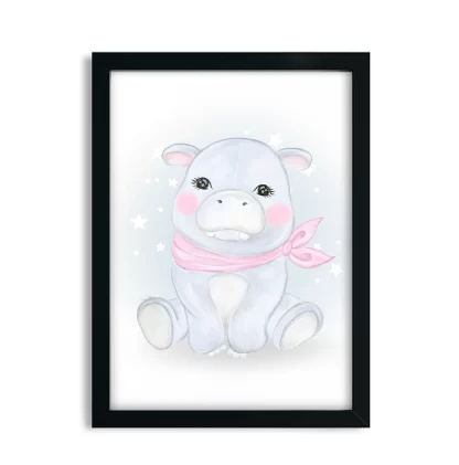 Quadro decorativo infantil Hipopótamo SKU: 5062g