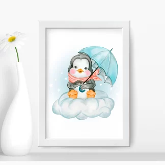Quadro Decorativo Infantil Pinguim SKU: 5072g