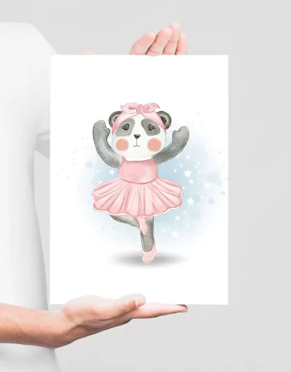 Quadro Decorativo Infantil Panda Bailarina SKU: 5129g