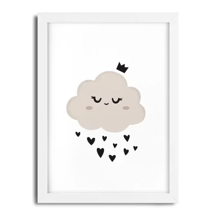 Quadro Decorativo Infantil Nuvem com corações SKU: 1141g5