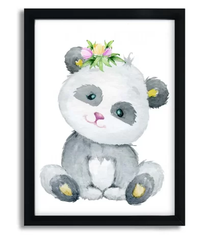 Quadro Decorativo Infantil Urso Panda Aquarela SKU: 4436g1