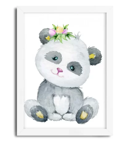 Quadro Decorativo Infantil Urso Panda Aquarela SKU: 4436g1