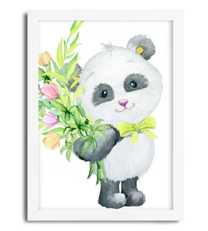 Quadro Decorativo Infantil Urso Panda Aquarela SKU: 4436g2