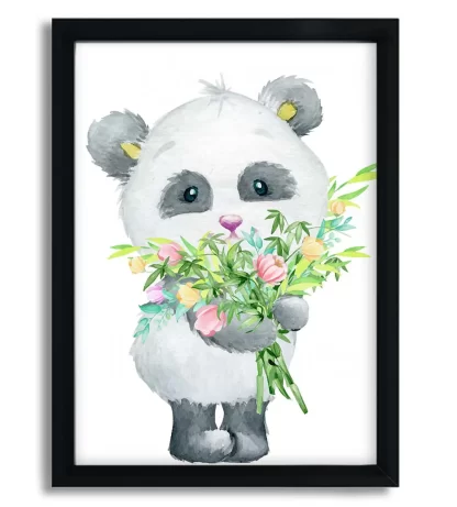 Quadro Decorativo Infantil Urso Panda Aquarela SKU: 4436g3