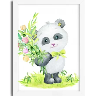Quadro Decorativo Infantil Urso Panda Aquarela SKU: 4448g