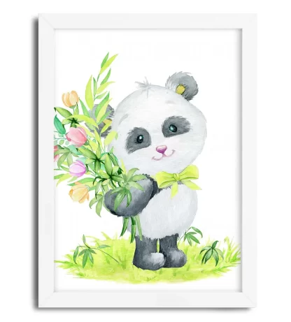 Quadro Decorativo Infantil Urso Panda Aquarela SKU: 4448g