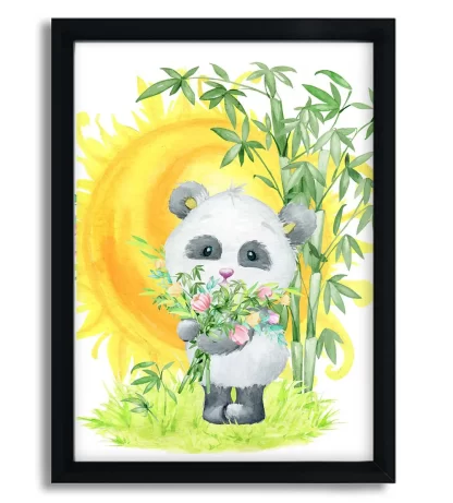 Quadro Decorativo Infantil Urso Panda Aquarela SKU: 4449g