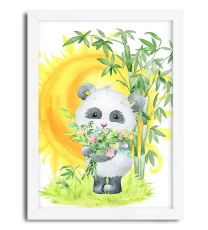 Quadro Decorativo Infantil Urso Panda Aquarela SKU: 4449g