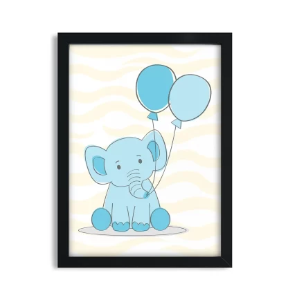 Quadro Decorativo Infantil Elefante e Elefantinho - SKU: 4613g1