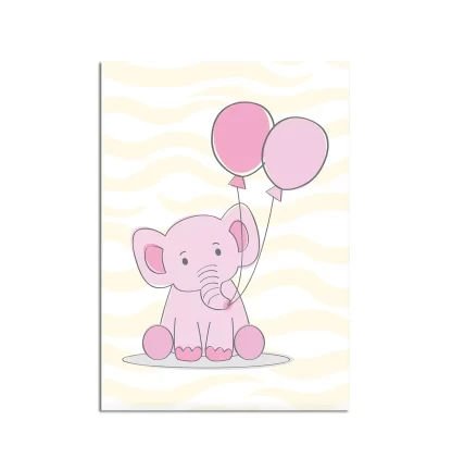 Quadro Decorativo Infantil Elefante e Elefantinho - SKU: 4613g2
