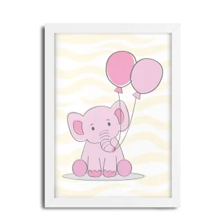 Quadro Decorativo Infantil Elefante e Elefantinho - SKU: 4613g2