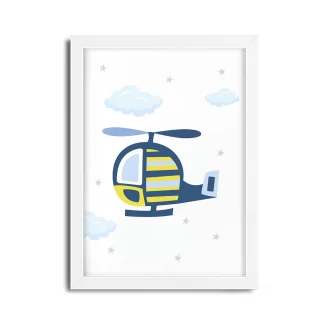 Quadro decorativo infantil Helicóptero SKU: 6184g9
