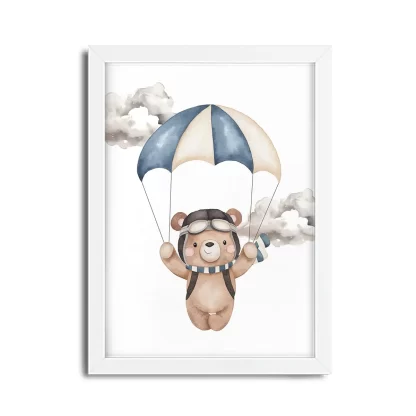 Quadro decorativo infantil ursinho paraquedista SKU: 6185g5-5