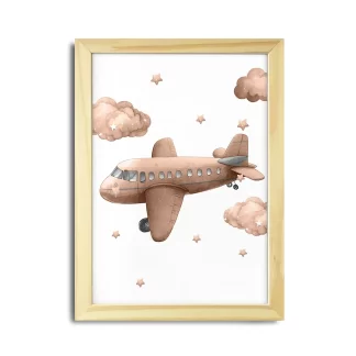 Quadro decorativo infantil Aviador Avião SKU: 6187g9
